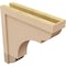 Ekena Millwork 5"W x 20"D x 20"H Thin Bryant Rough Cedar Woodgrain TimberThane Corbel, Primed Tan CORUR05X20X20BRYRCPR - alternate 5
